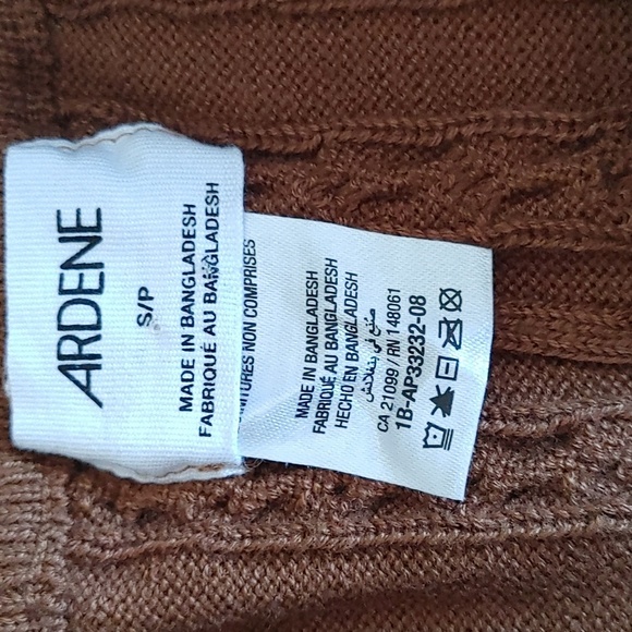 💚NWT Ardene Brown Cable Knit Biker Shorts - Picture 5 of 5